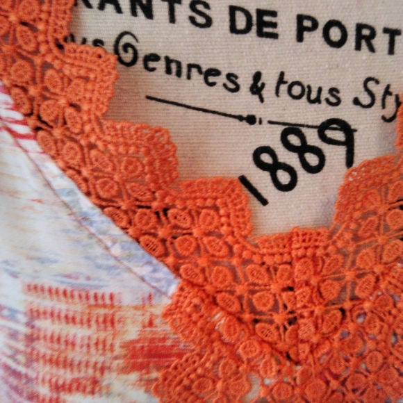 Cato Boho Lace Embellished Tunic - Picture 2 of 3